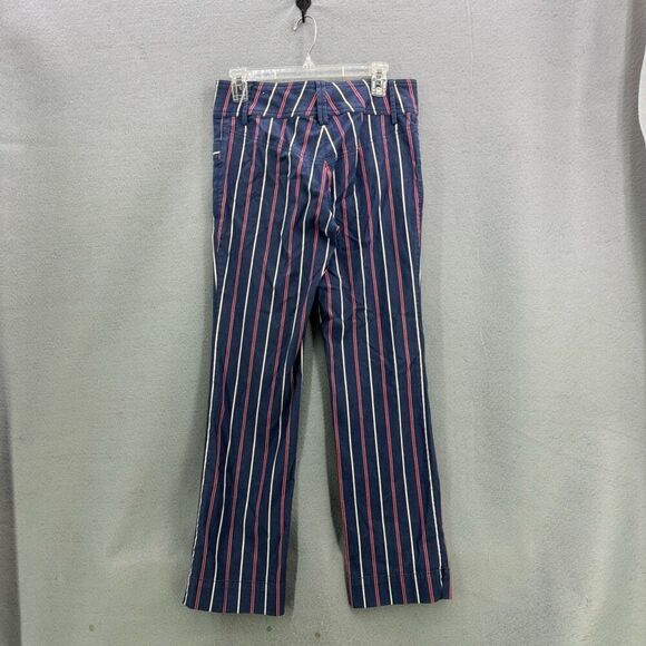 Vintage Y2K Tommy Hilfiger Retro Striped Stretch Trouser Pants Flare Leg Size 6 - Picture 1 of 12